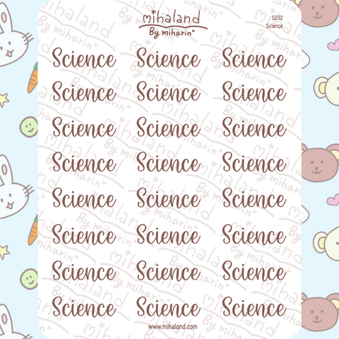 Science Script Planner Stickers (S032)