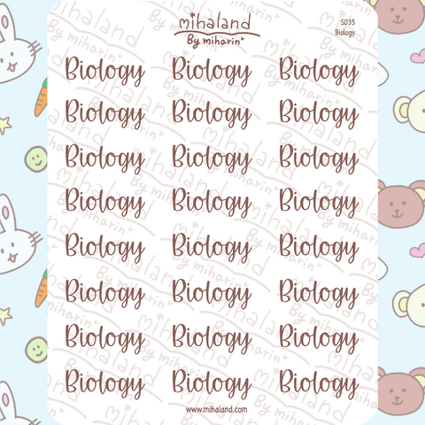 Biology Script Planner Stickers (S035)