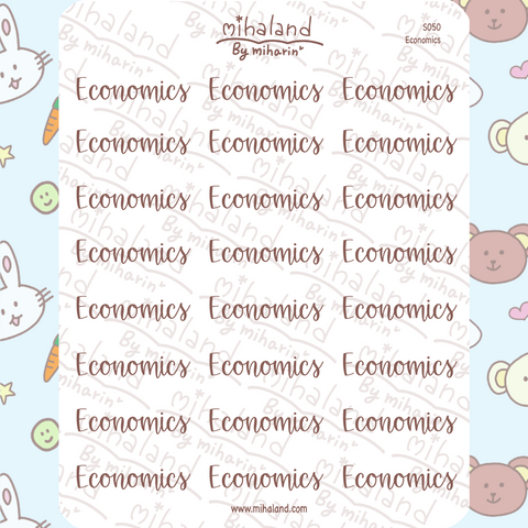 Economics Script Planner Stickers (S050)