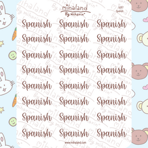 Spanish Script Planner Stickers (S057)
