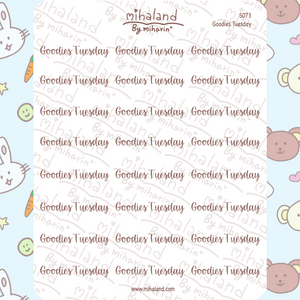 Goodies Tuesday Script Planner Stickers (S073)