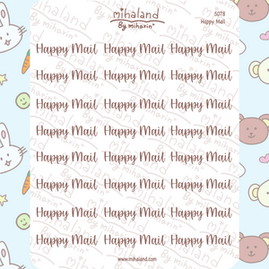 Happy Mail Script Planner Stickers (S078)