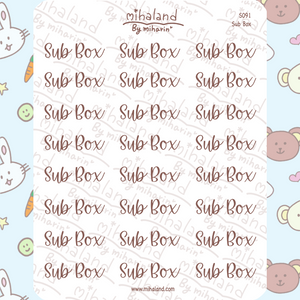 Sub Box Script Planner Stickers (S091)