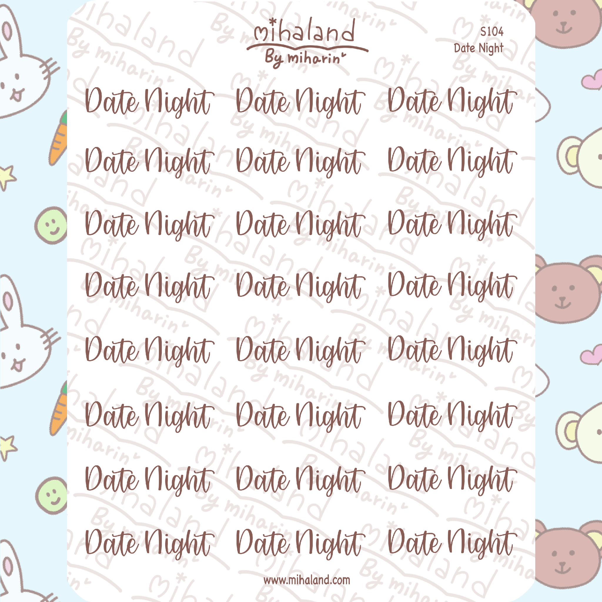 Date Night Script Planner Stickers (S104)