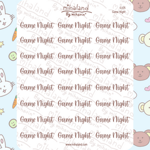Game Night Script Planner Stickers (S105)