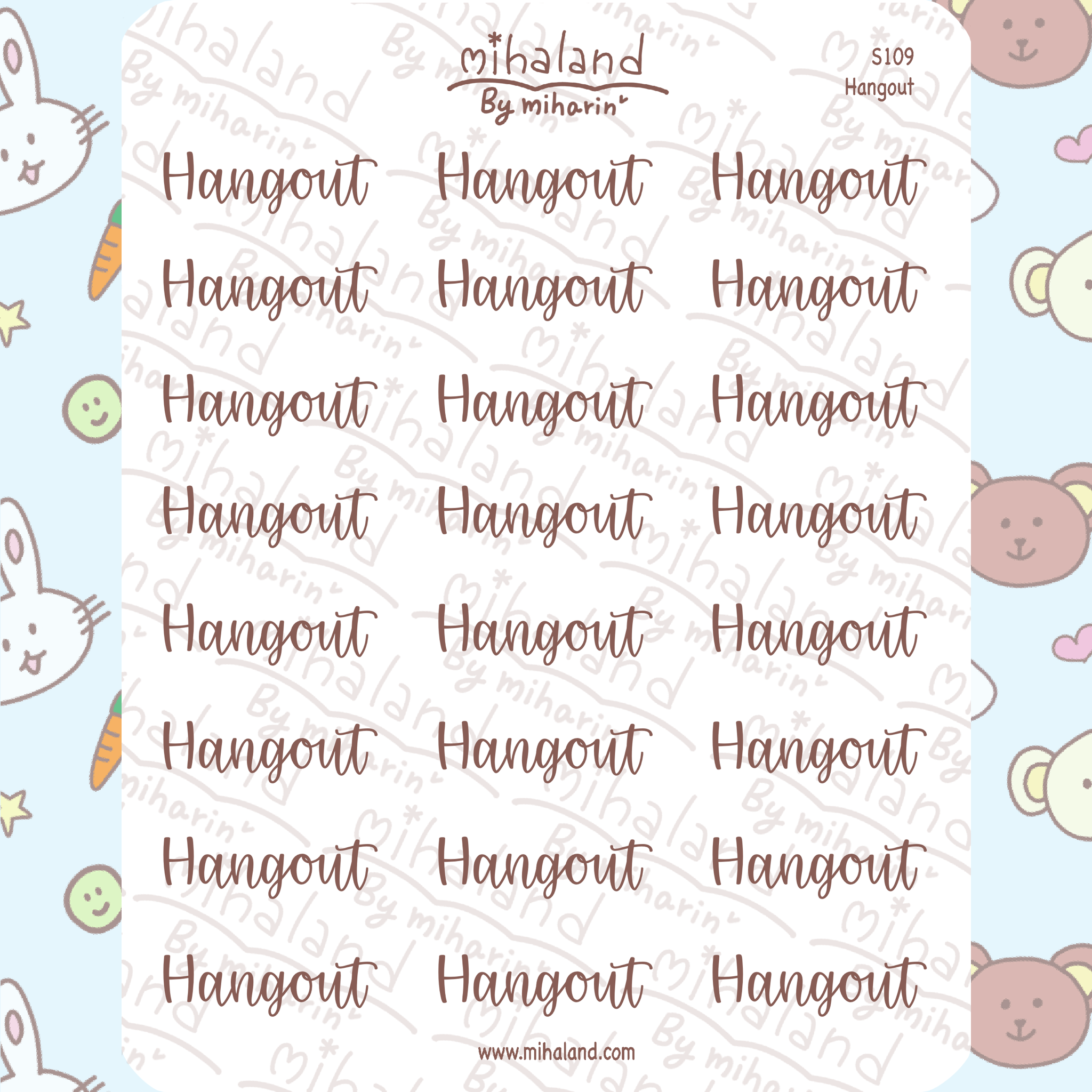 Hangout Script Planner Stickers (S109)