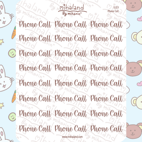 Phone Call Script Planner Stickers (S123)