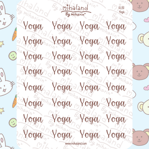 Yoga Script Planner Stickers (S132)