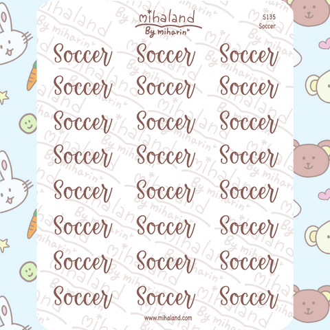 Soccer Script Planner Stickers (S135)