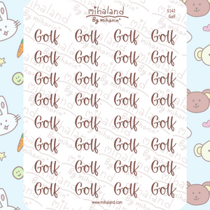 Golf Script Planner Stickers (S142)