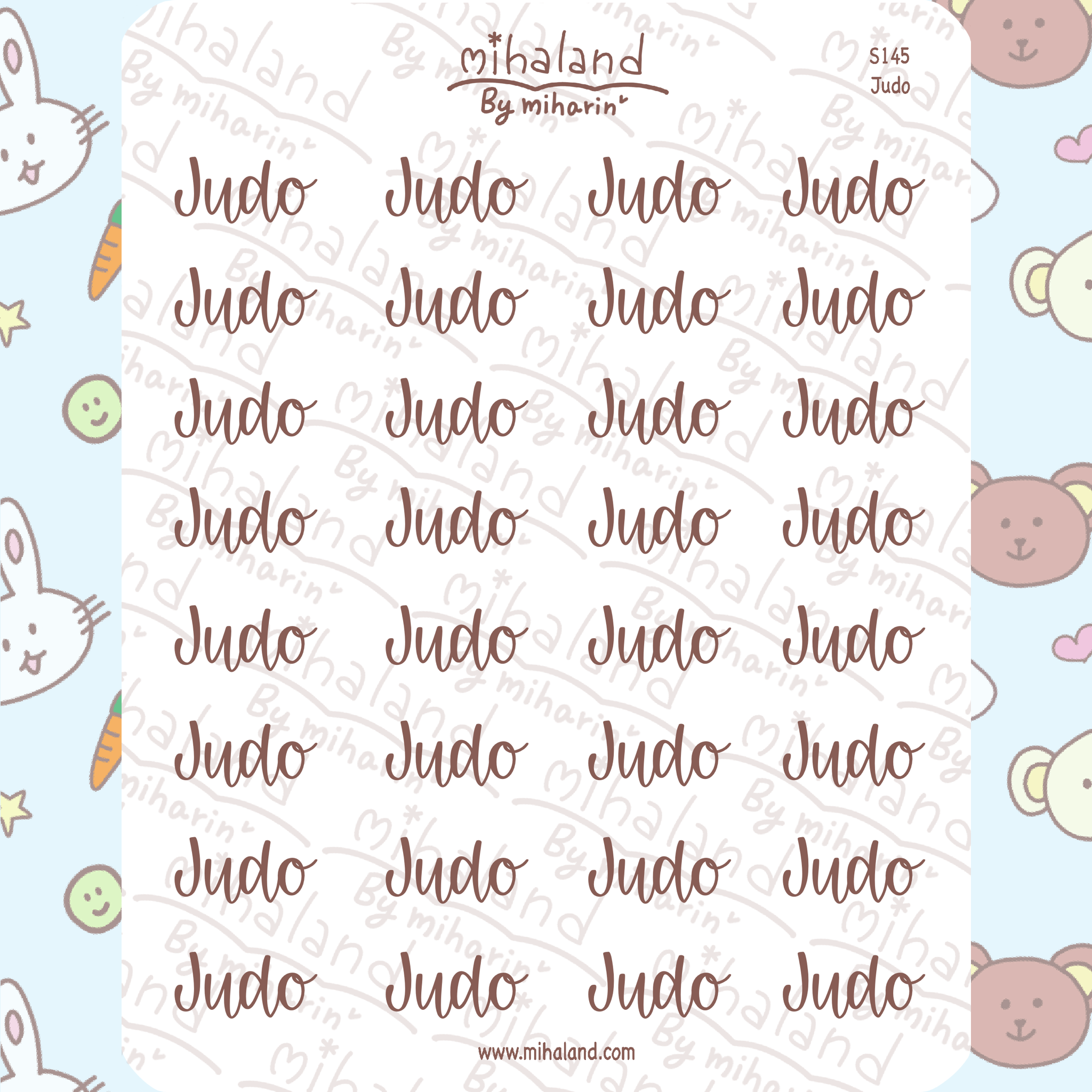 Judo Script Planner Stickers (S145)