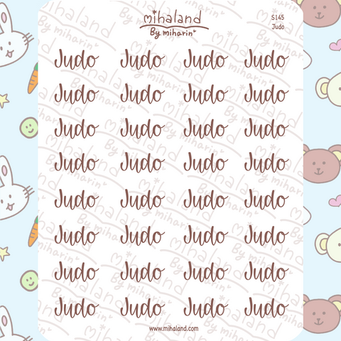 Judo Script Planner Stickers (S145)