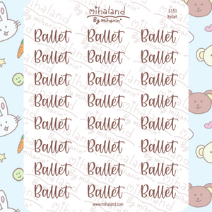 Ballet Script Planner Stickers (S151)