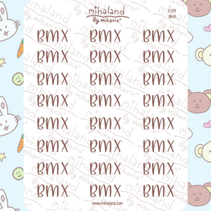 BMX Script Planner Stickers (S159)