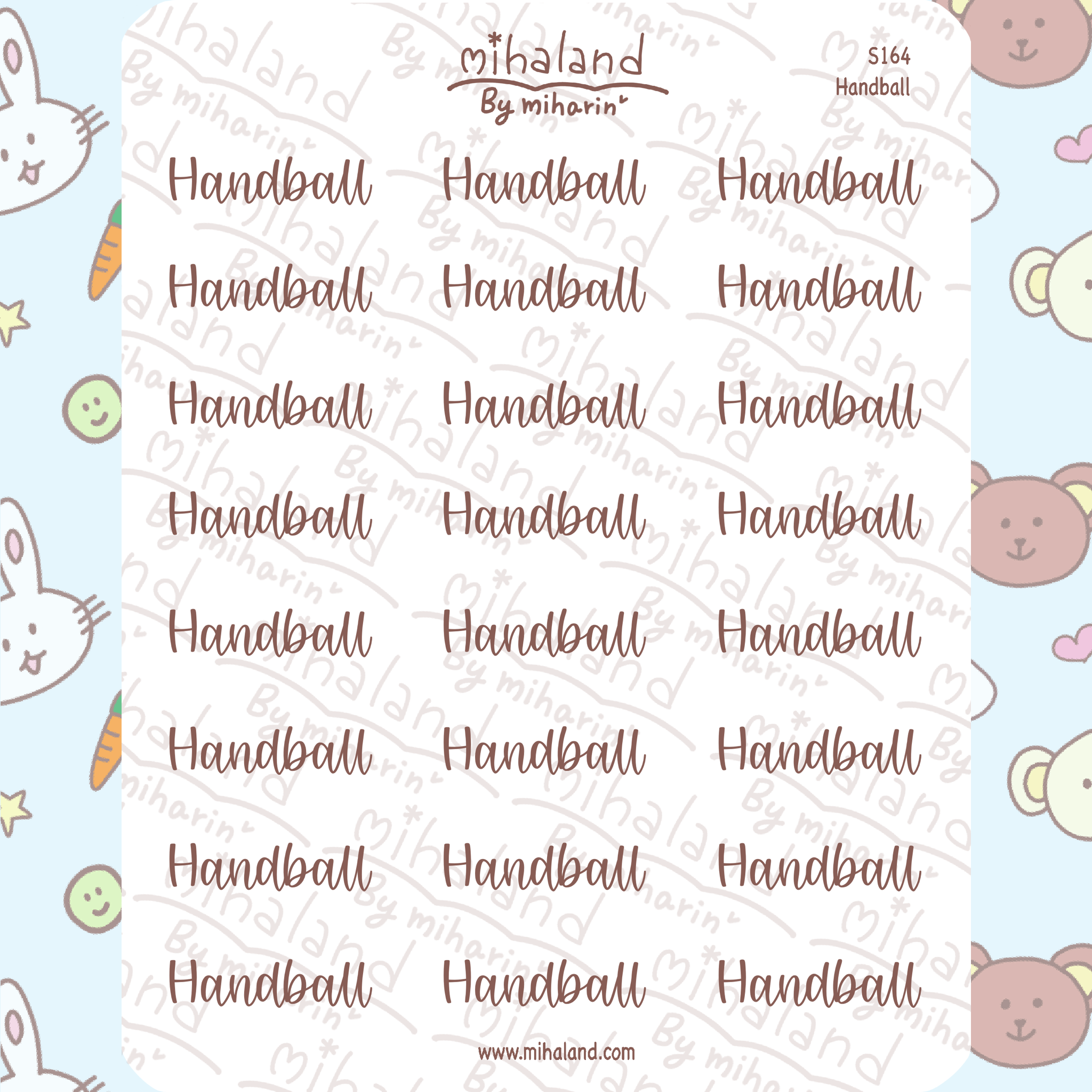 Handball Script Planner Stickers (S164)