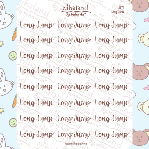 Long Jump Script Planner Stickers (S174)