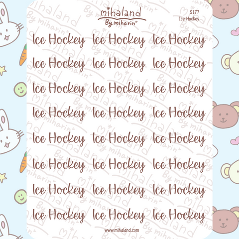 Ice Hockey Script Planner Stickers (S177)