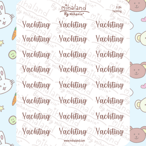 Yachting Script Planner Stickers (S184)
