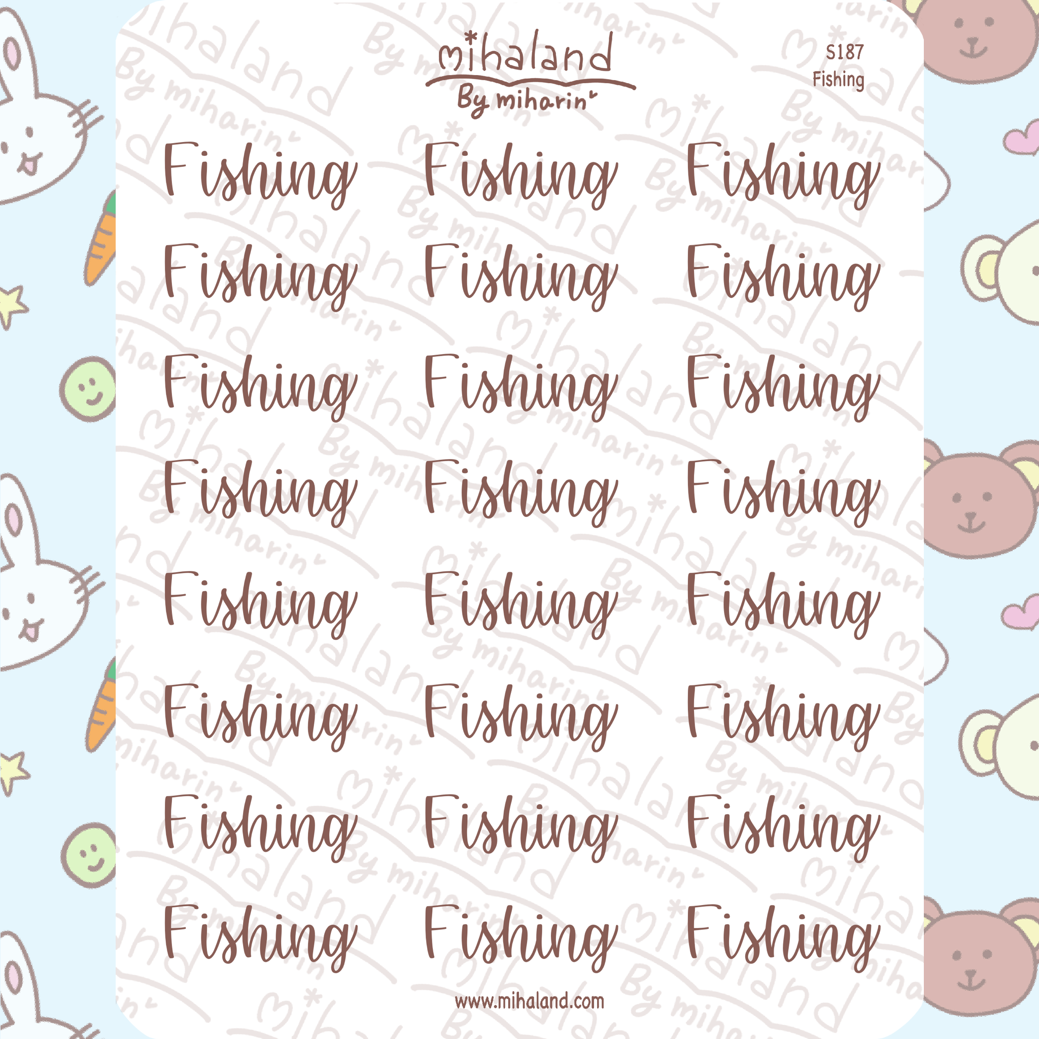 Fishing Script Planner Stickers (S187)