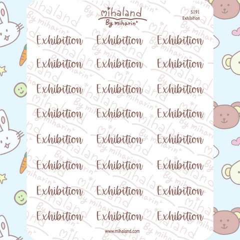 Exhibition Script Planner Stickers (S191)