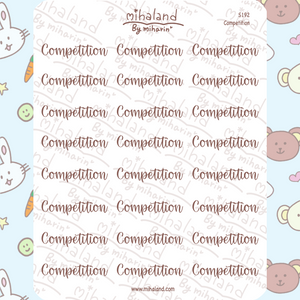 Competition Script Planner Stickers (S192)