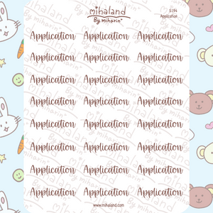Application Script Planner Stickers (S194)