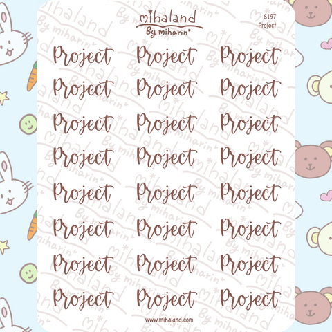 Project Script Planner Stickers (S197)