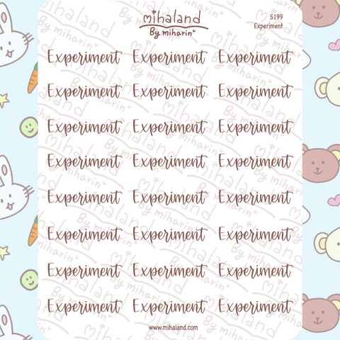 Experiment Script Planner Stickers (S199)