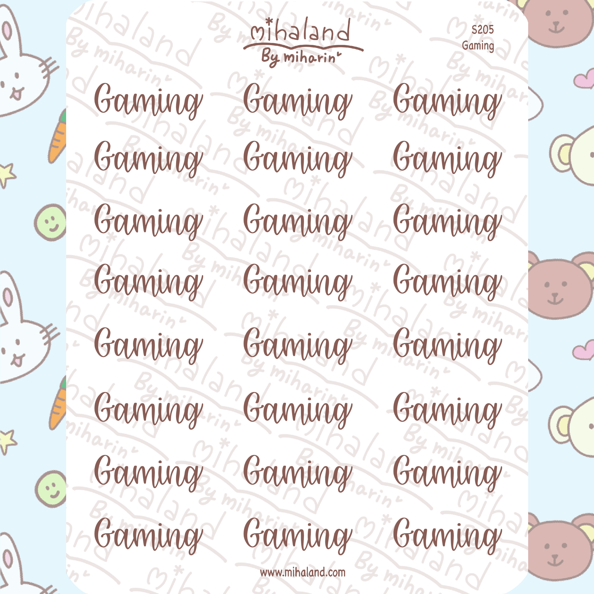 Gaming Script Planner Stickers (S205)