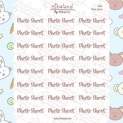 Photo Shoot Script Planner Stickers (S206)