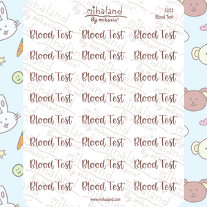 Blood Test Script Planner Stickers (S222)