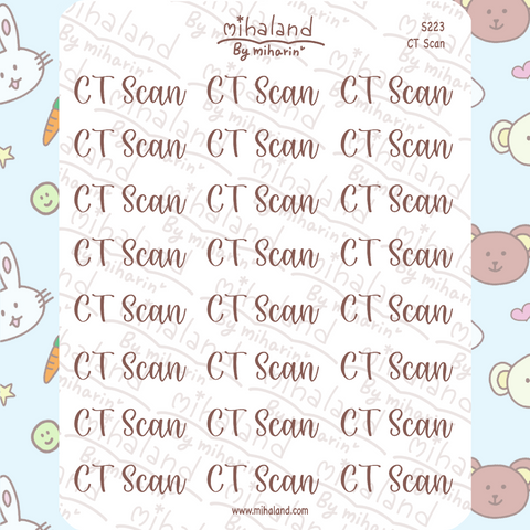 CT Scan Script Planner Stickers (S223)