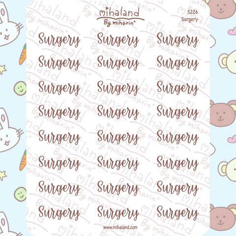 Surgery Script Planner Stickers (S226)