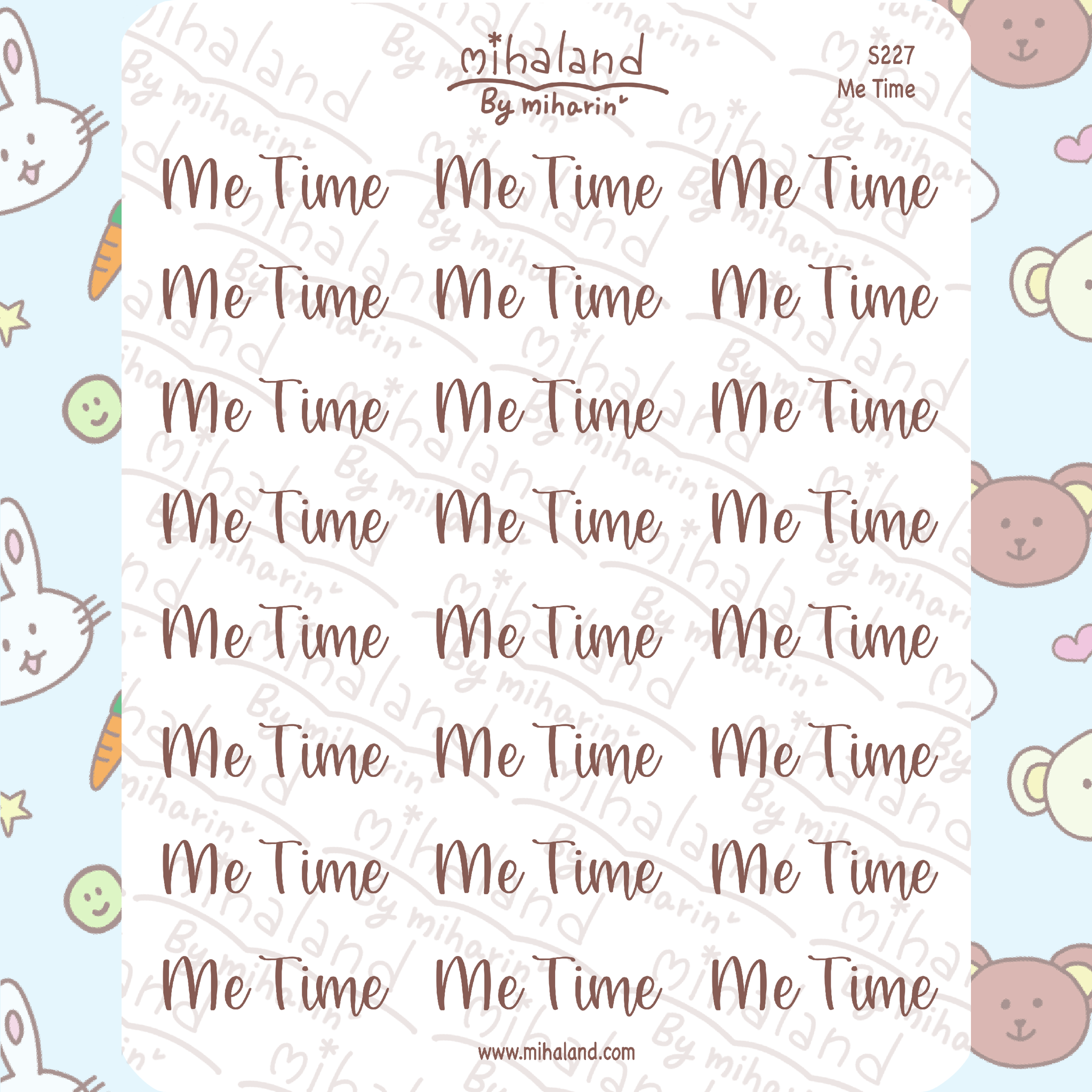 Me Time Script Planner Stickers (S227)