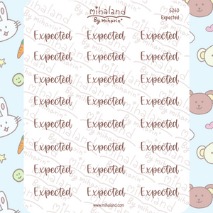 Expected Script Planner Stickers (S240)