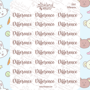 Difference Script Planner Stickers (S242)
