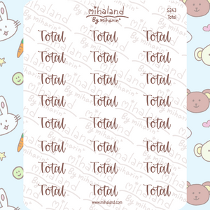 Total Script Planner Stickers (S243)