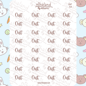 Out Script Planner Stickers (S247)