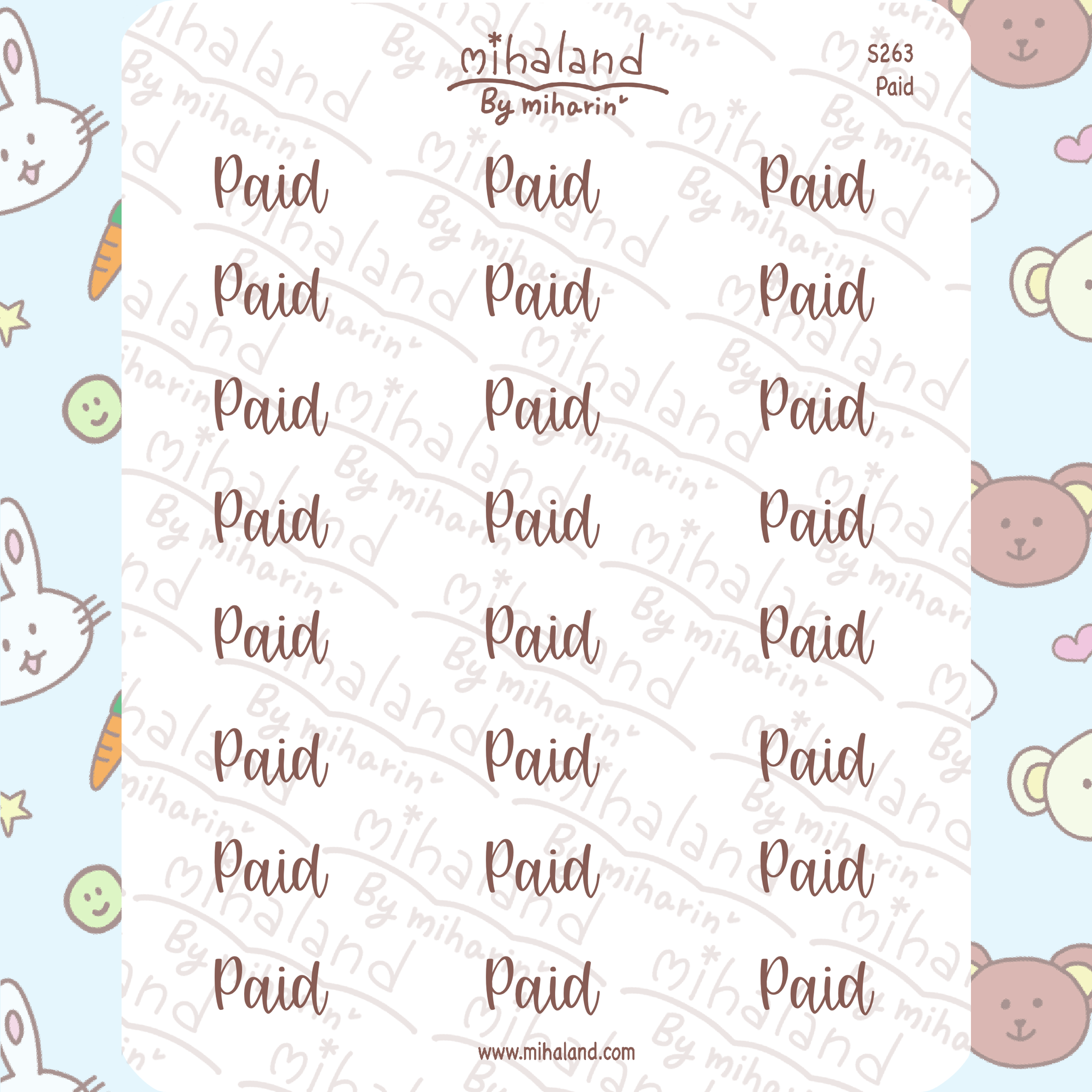 Paid Script Planner Stickers (S263)