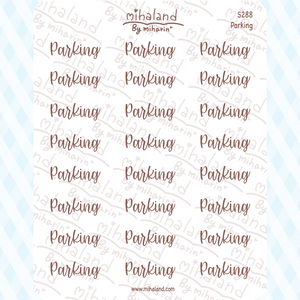 Parking Script Planner Stickers (S288)