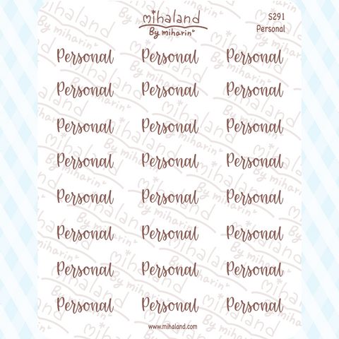 Personal Script Planner Stickers (S291)