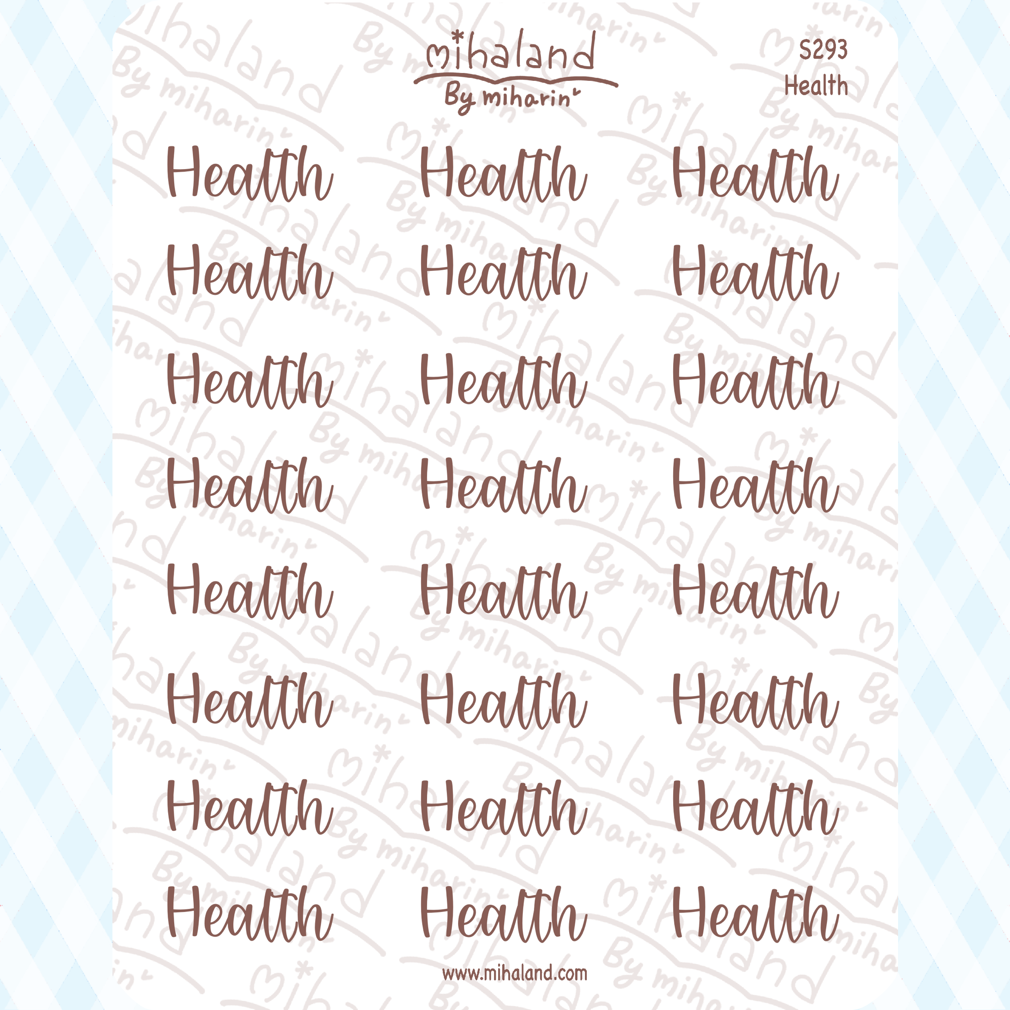 Health Script Planner Stickers (S293)