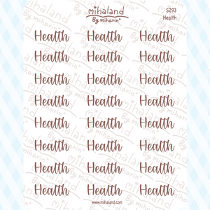 Health Script Planner Stickers (S293)