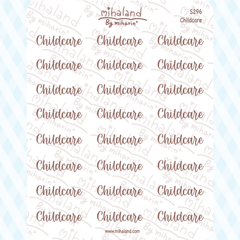 Childcare Script Planner Stickers (S296)