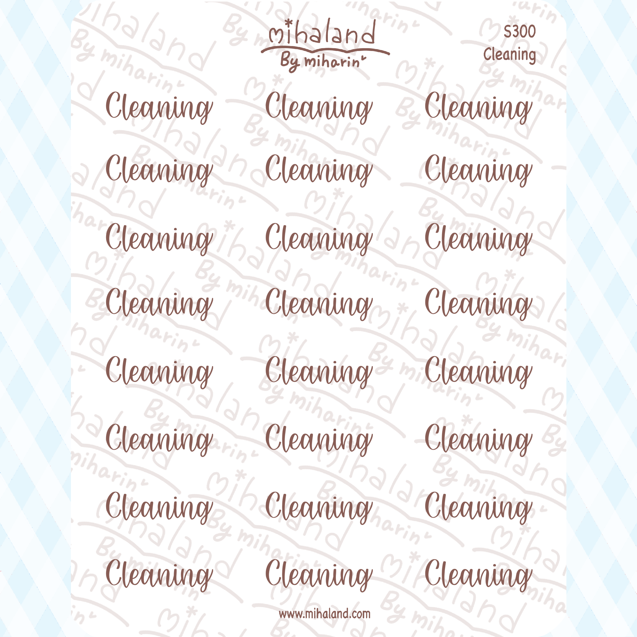 Cleaning Script Planner Stickers (S300)