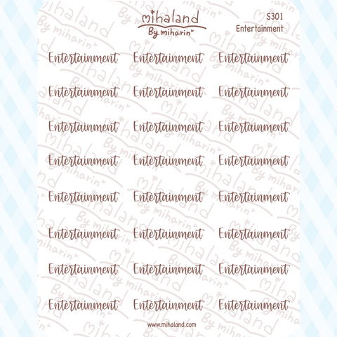 Entertainment Script Planner Stickers (S301)