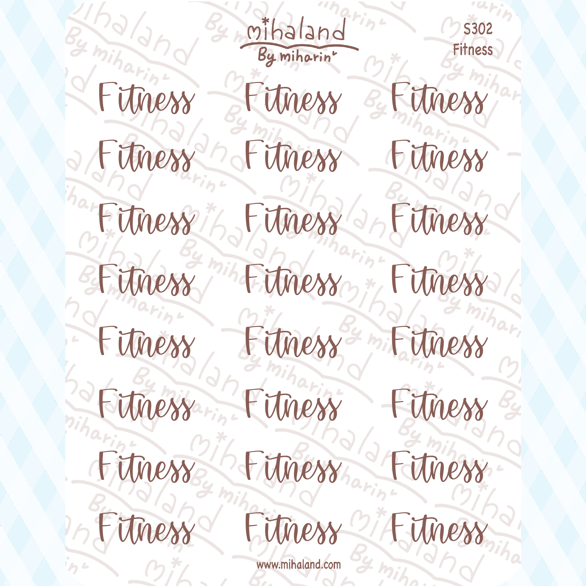 Fitness Script Planner Stickers (S302)