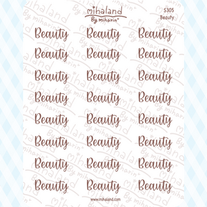 Beauty Script Planner Stickers (S305)