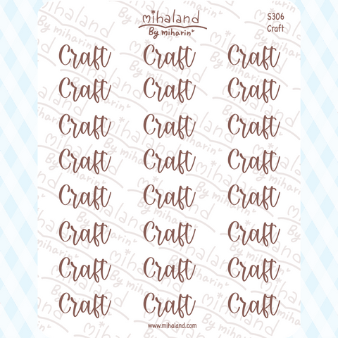 Craft Script Planner Stickers (S306)