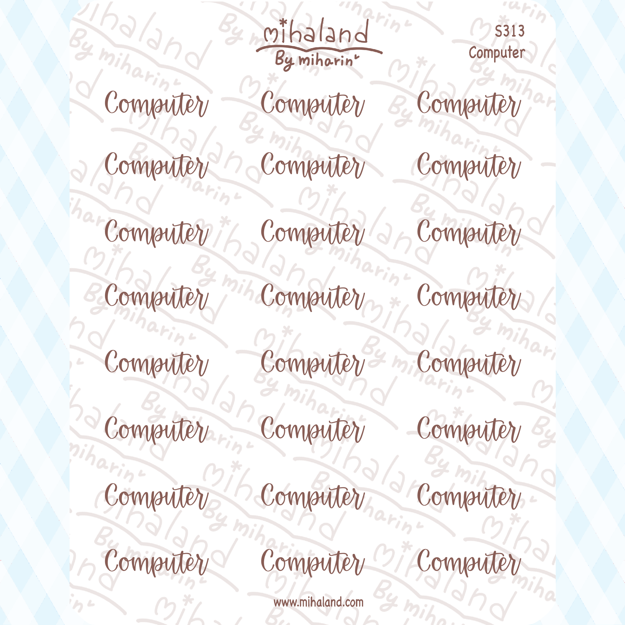 Computer Script Planner Stickers (S313)